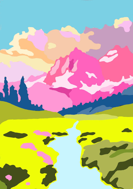Mountain Colouring Sheet