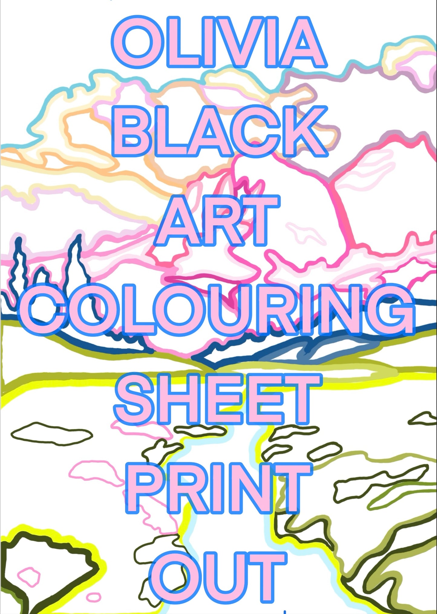 Mountain Colouring Sheet